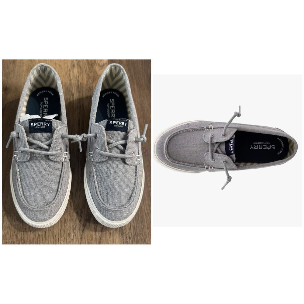 Sperry Top-Sider Lounge Away Silver Sparkle Deck Shoe